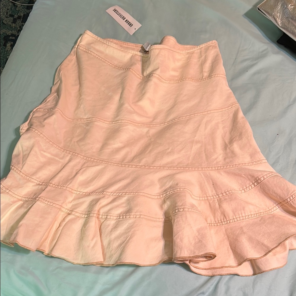 NWT Fun Light Denim-Like Ruffle Skirt